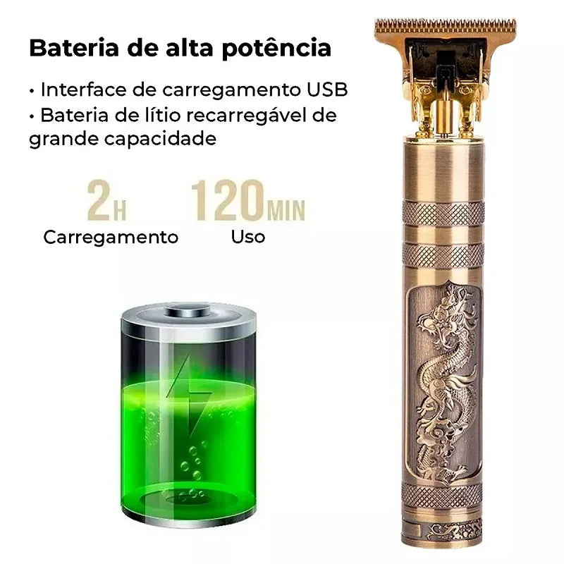 Máquina de corte de cabelo recarregável bivolt portátil aparador de barba